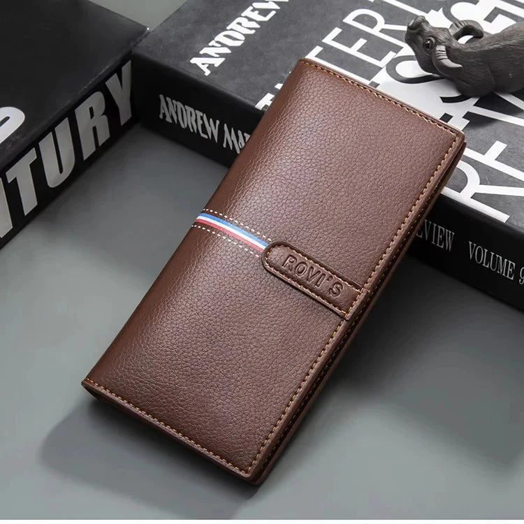 Leather Long Wallet For Men's Slim Money Mobile Wallet Card Holder Best wallet for men