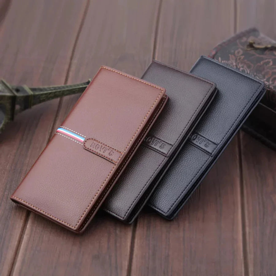 Leather Long Wallet For Men's Slim Money Mobile Wallet Card Holder Best wallet for men