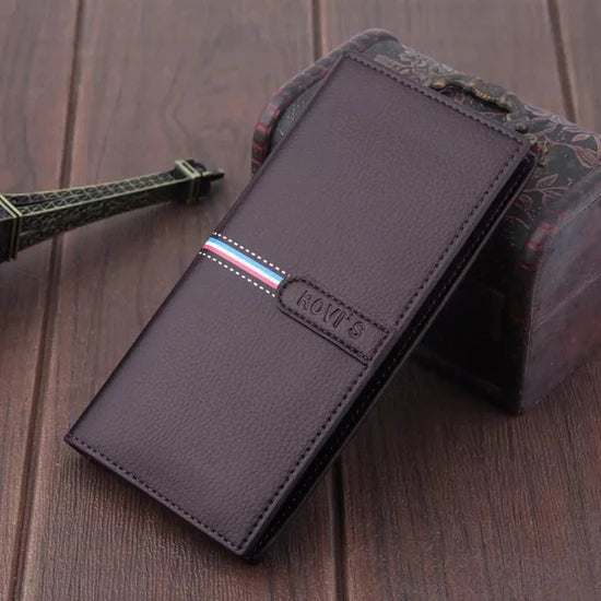 Leather Long Wallet For Men's Slim Money Mobile Wallet Card Holder Best wallet for men