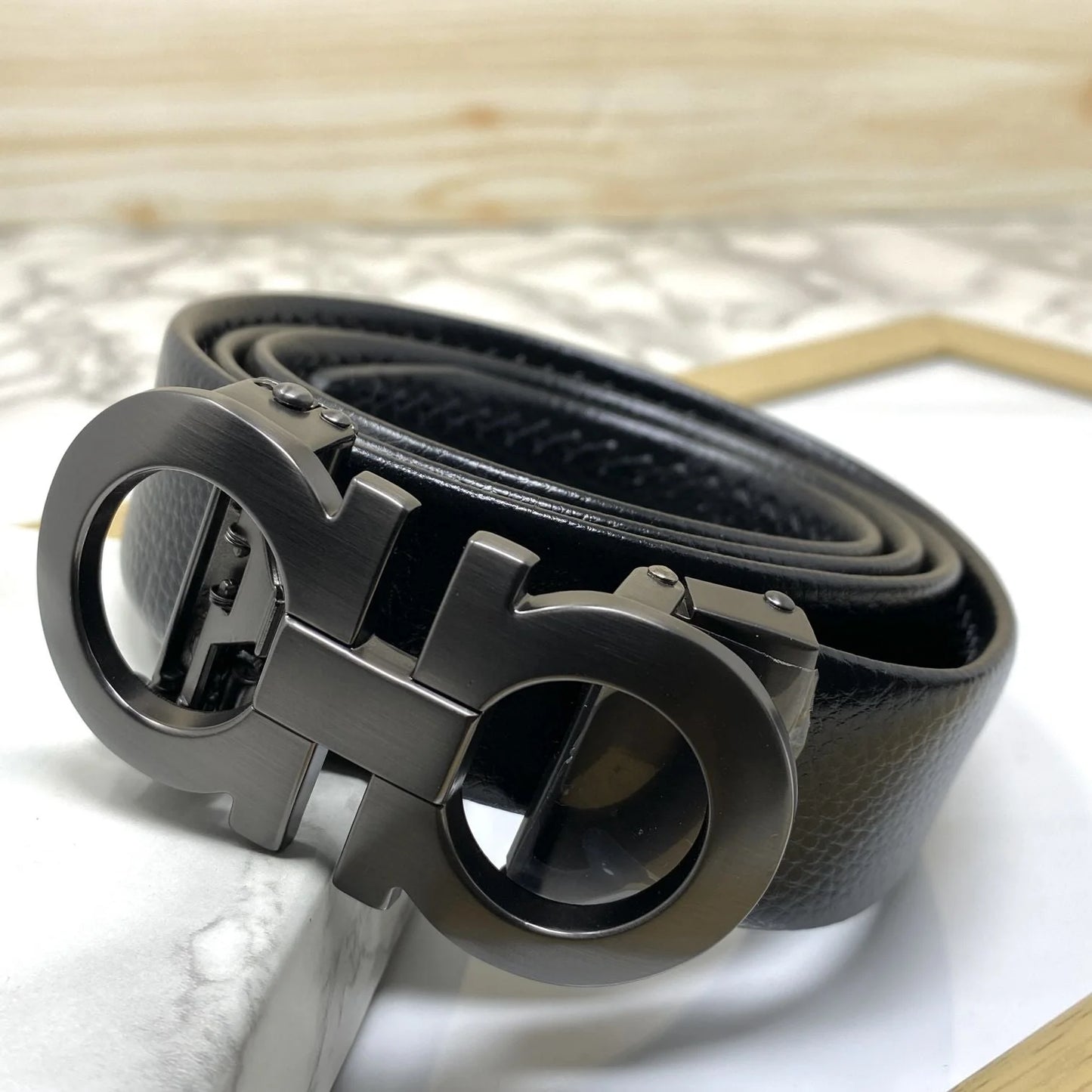 Reversible And Adjustable Gancini Belt