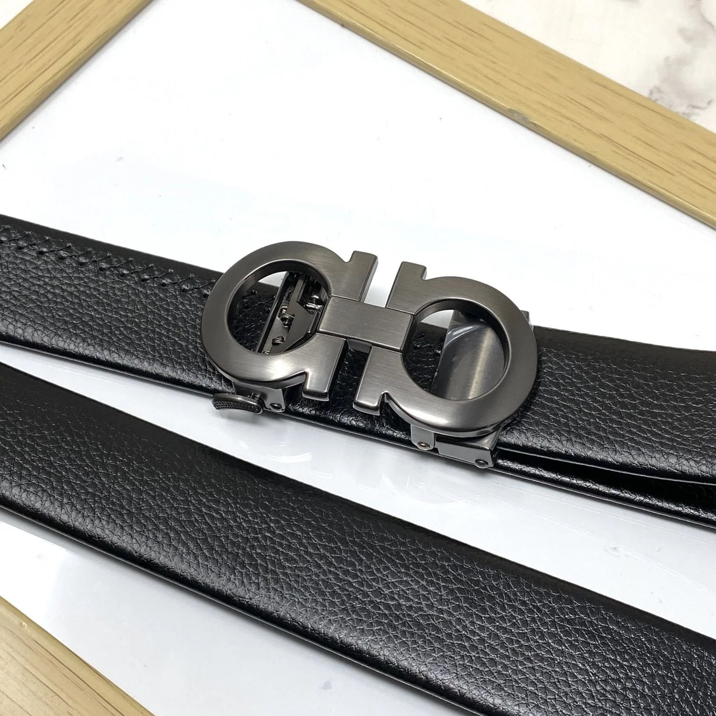 Reversible And Adjustable Gancini Belt