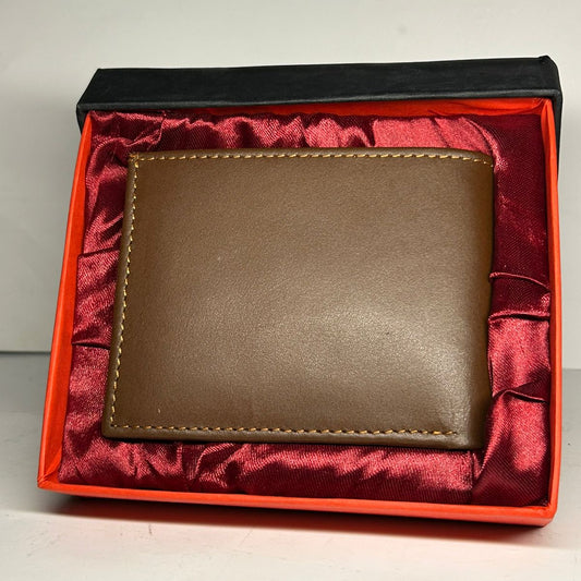 Genuine Leather Men's Zipper Coin Purse Leather Wallet For Men Tri-fold Wallet Clasp Black Brown