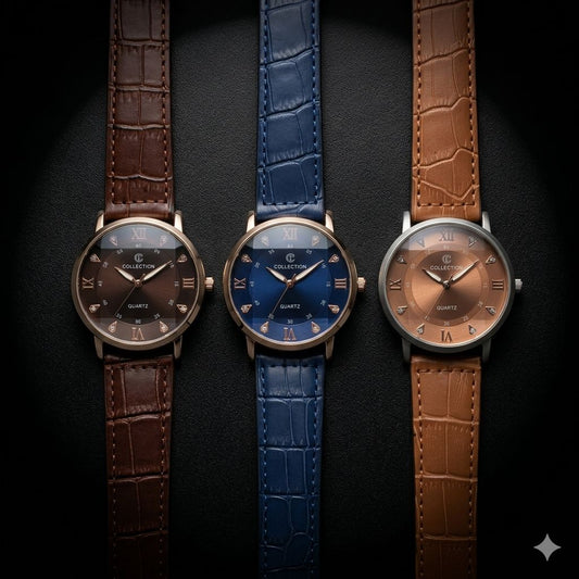 Mens Watch With Magnetic-Leather Straps Watch