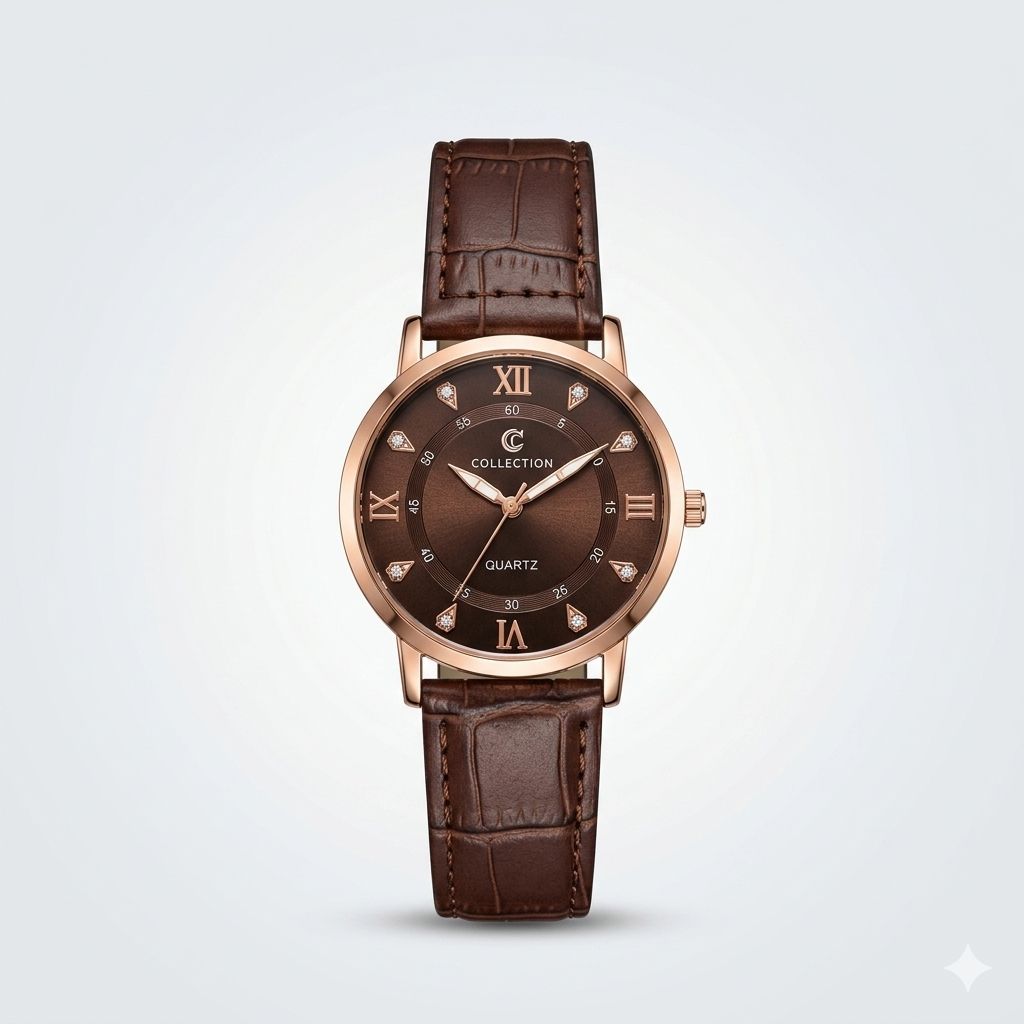 Mens Watch With Magnetic-Leather Straps Watch