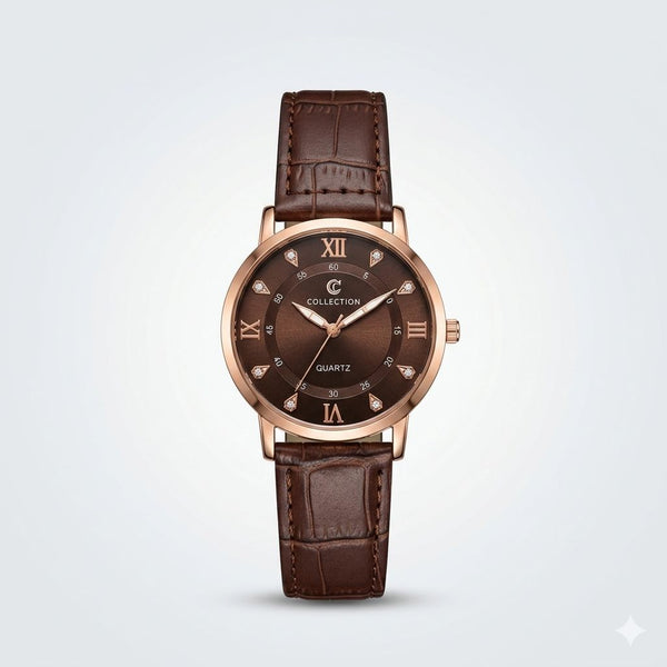 Mens Watch With Magnetic-Leather Straps Watch